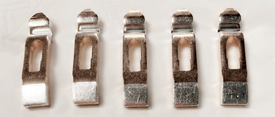 Silverkontakter som används för spårvagnskontroller