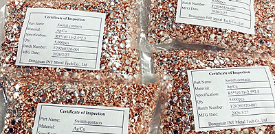 Stabil leverans för silverkontakter AgCu Bimetallnitar