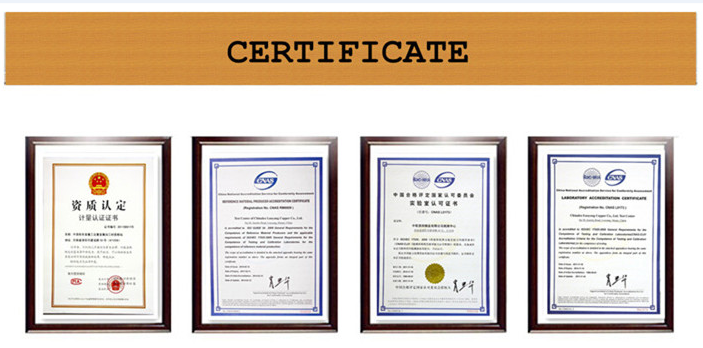 CNC metalldelar certificate